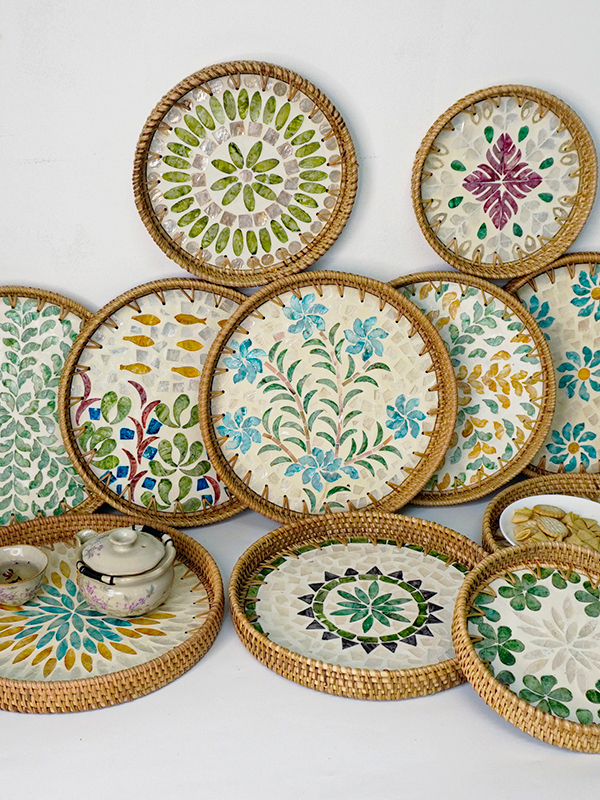 Dim Sum Basket - Handwoven ell Fruit Tray Breakfast Basket
