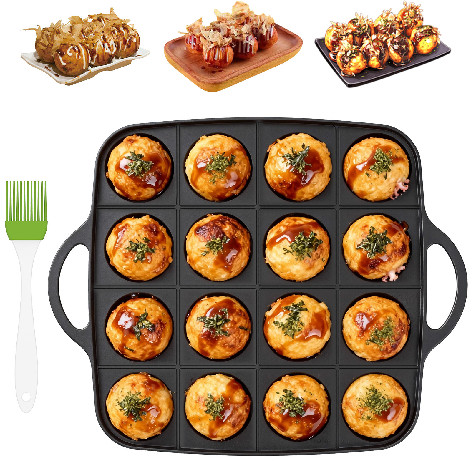Takoyaki Grill Plate - Takoyaki Pan Nonstick Japanese Grill Cast