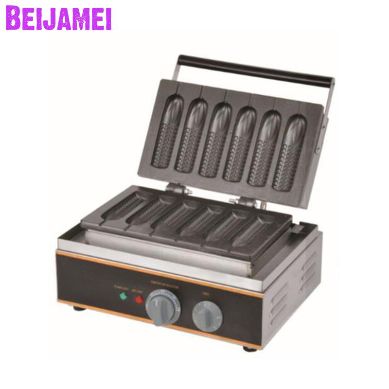 Corn Dog Stick - BEIJAMEI Commercial Non-stick Electric 6 sticks