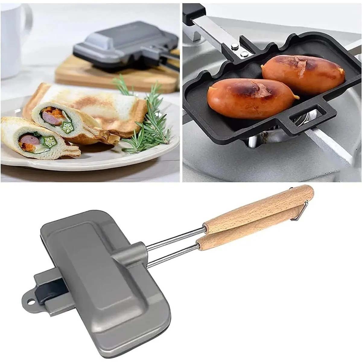 Hot Dog Press - Breakfast Sandwich Maker, 4w1h sandwich maker,