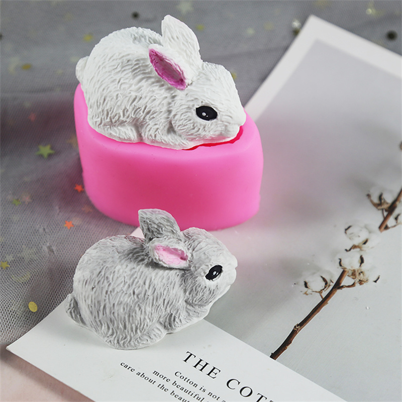 Bunny Cake Mold - 3d Rabbit Silicone Candle Mold Easter