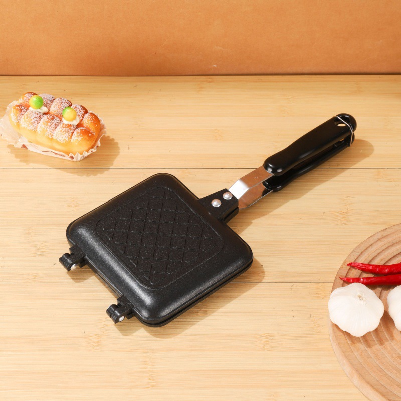 Egg Waffle Pan - Sandwich Bread Bakeware Double-Sided Non-Stick Frying