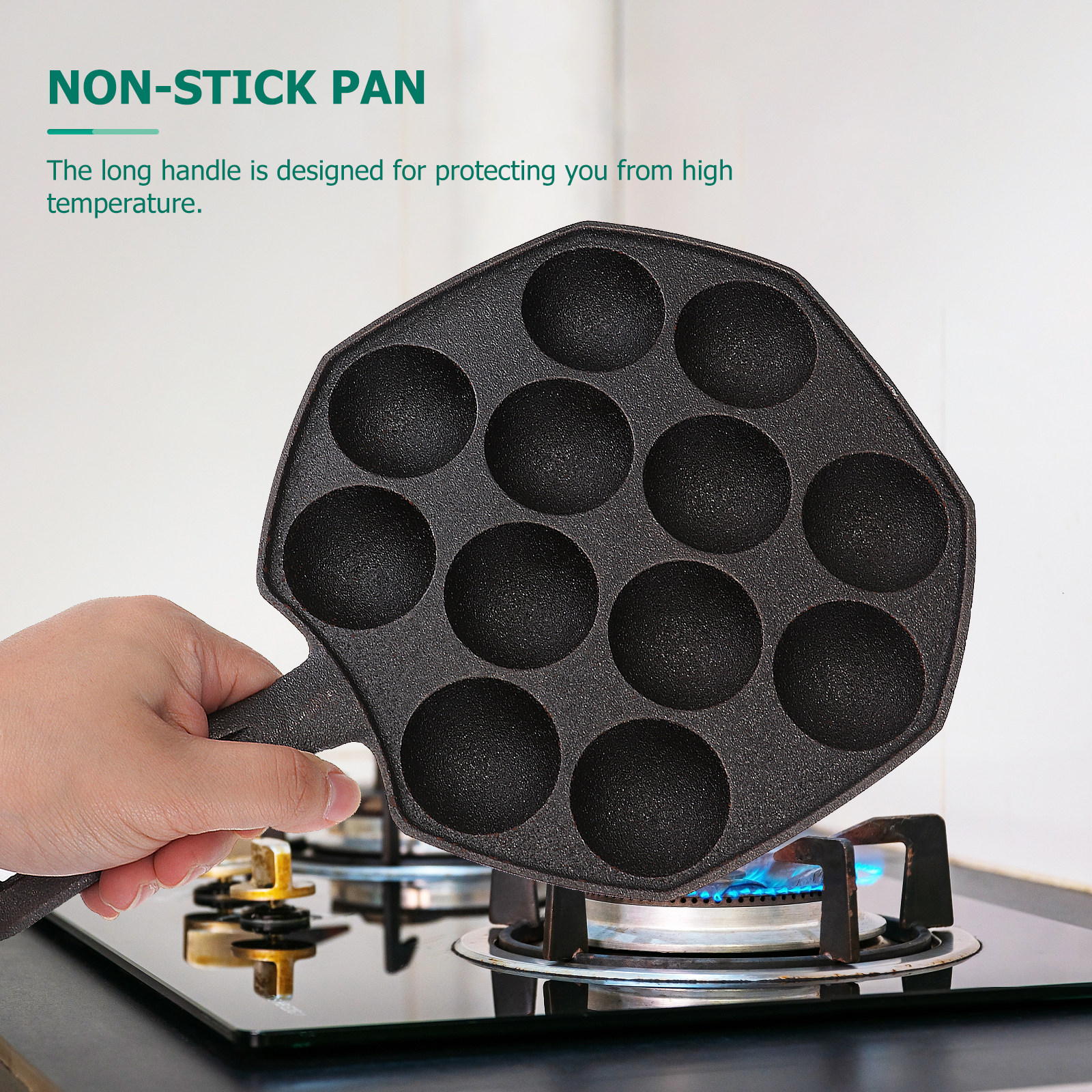 12 Molds Takoyaki Pan Cast Iro - Takoyaki Grill Plate のレビューと価格