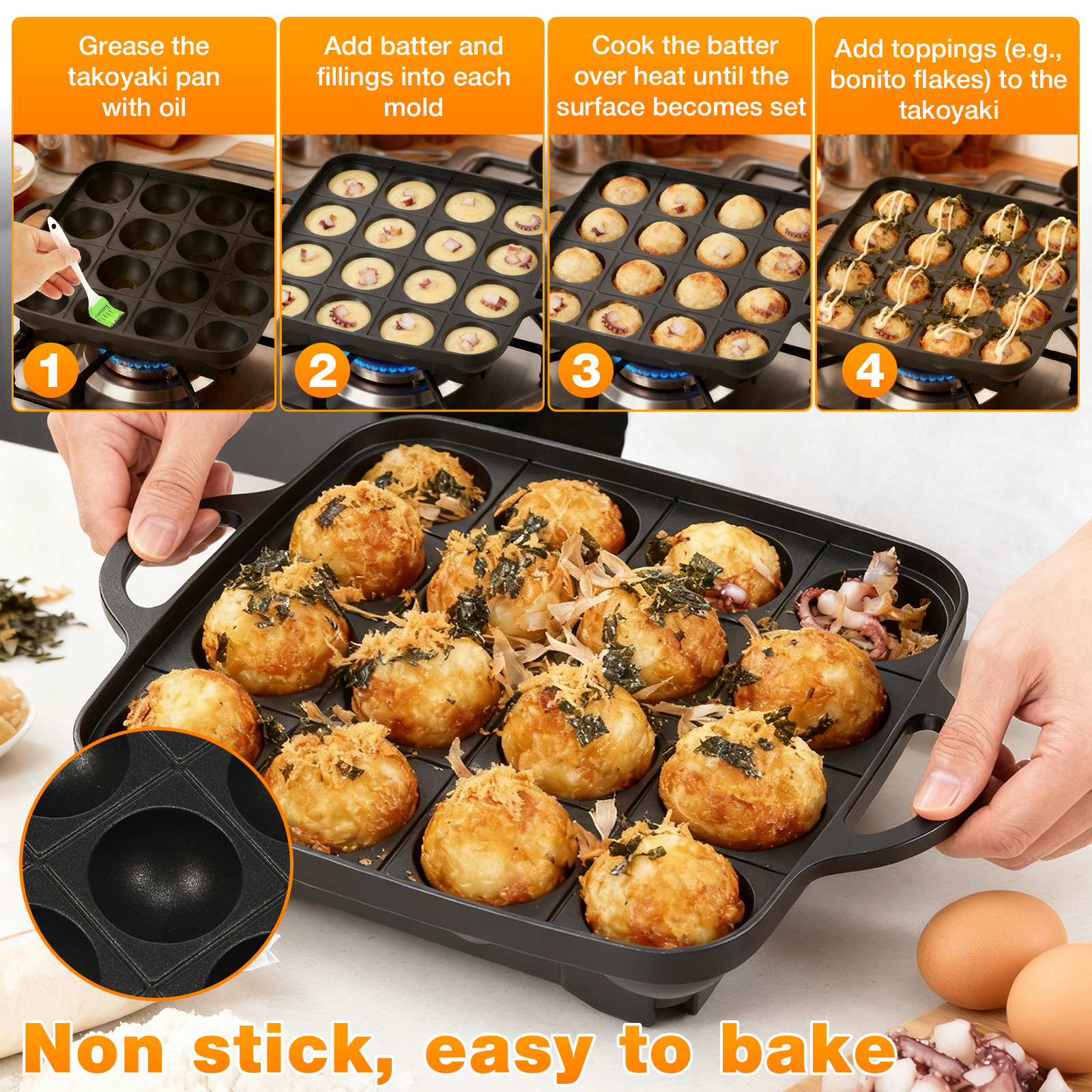 Takoyaki Pan Nonstick Japanese - Takoyaki Grill Plate のレビューと価格