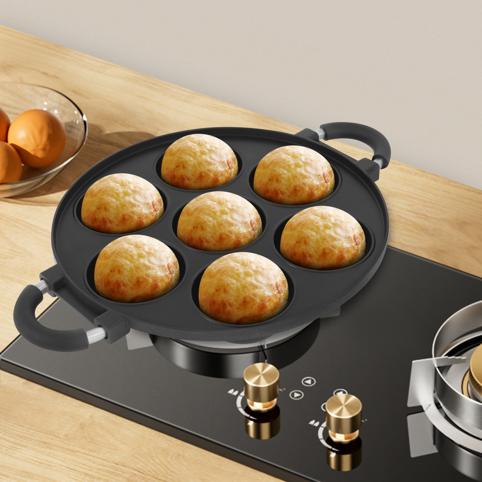 Cake Mold, 7 Hole Egg Waffle B - Egg Waffle Pan のレビューと価格