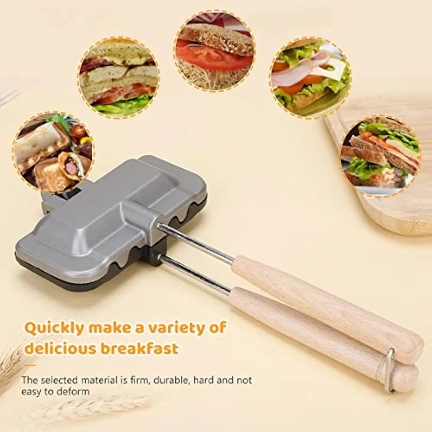 Breakfast Sandwich Maker, 4w1h - Hot Dog Press のレビューと価格