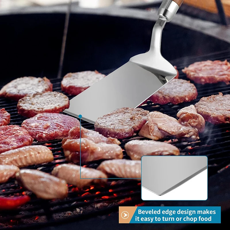 Stainless Steel Spatula with W - Okonomiyaki Spatula のレビューと価格