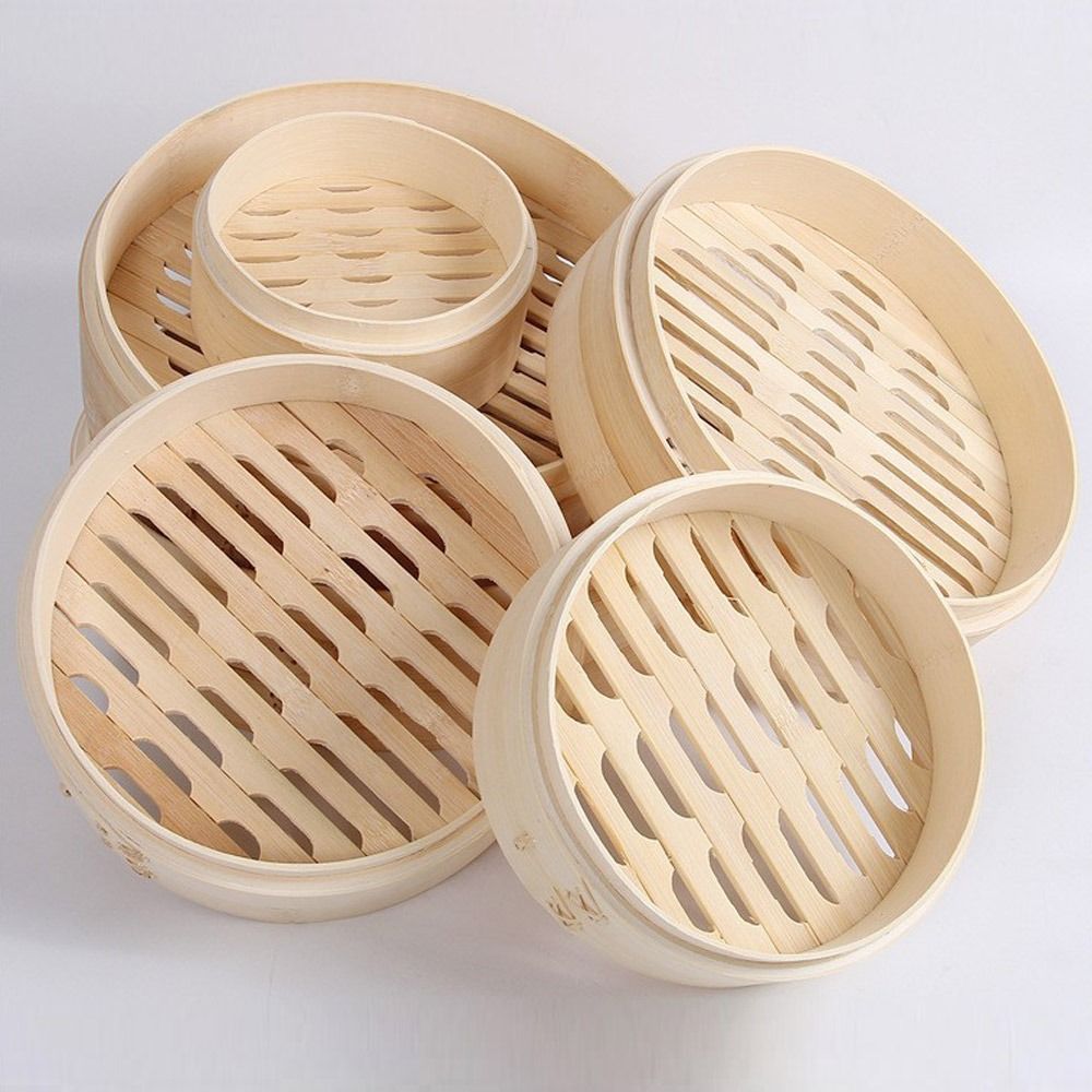 Bamboo Steamer Basket with Lid - Bao Steamer Bamboo のレビューと価格