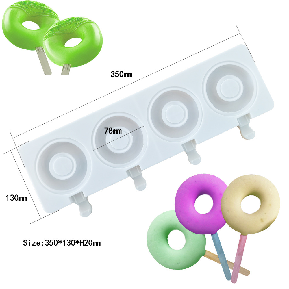 Large Donut 4 Cavity Ice Cream - Donut Mold Silicone のレビューと価格