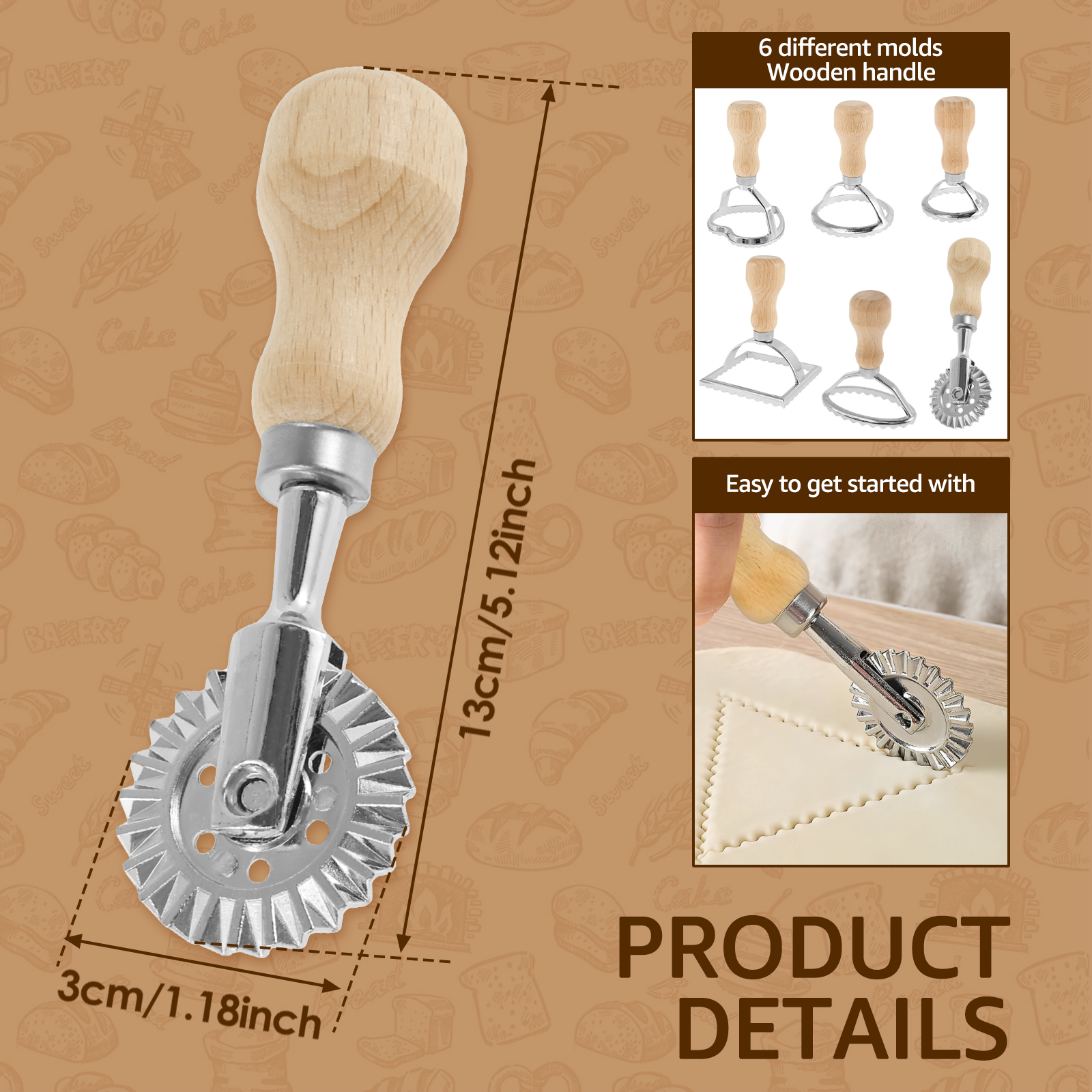 6Pcs Ravioli Maker Set Ravioli - Dumpling Press Set のレビューと価格