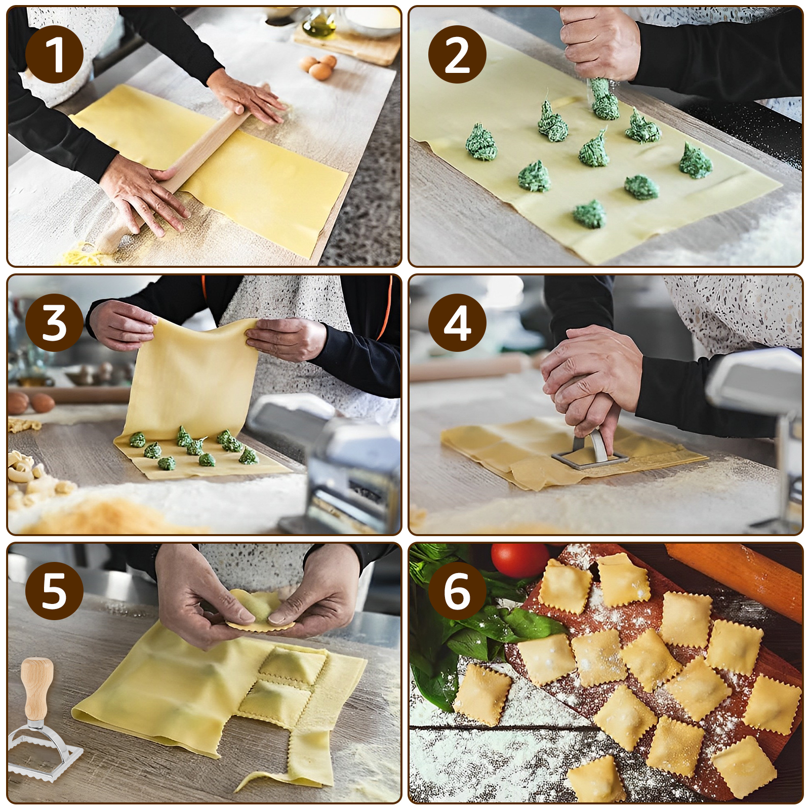 6Pcs Ravioli Maker Set Ravioli - Dumpling Press Set のレビューと価格