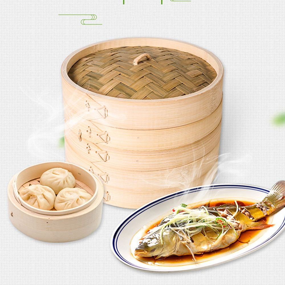 Chinese Steamer Bamboo Steamer - Bao Steamer Bamboo のレビューと価格