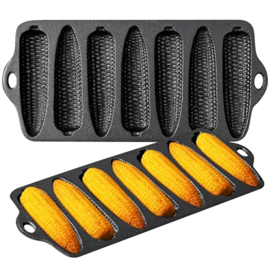 2 Pcs Cast Iron Corn Stick Pan - Cast Iron Corn のレビューと価格
