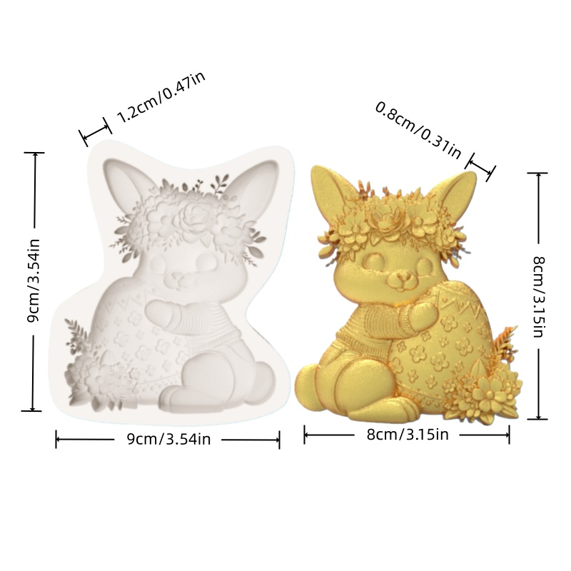 Easter Wreath Bunny Silicone B - Bunny Cake Mold のレビューと価格