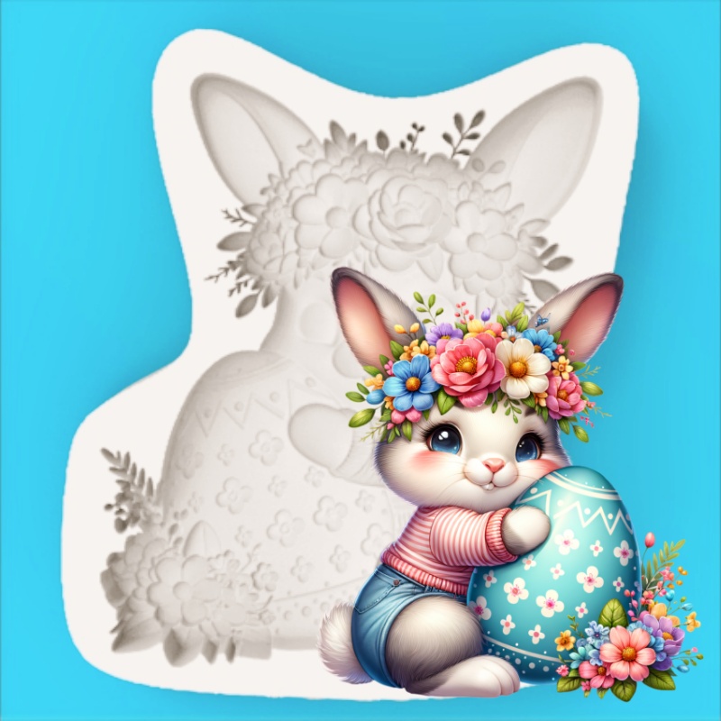 Easter Wreath Bunny Silicone B - Bunny Cake Mold のレビューと価格