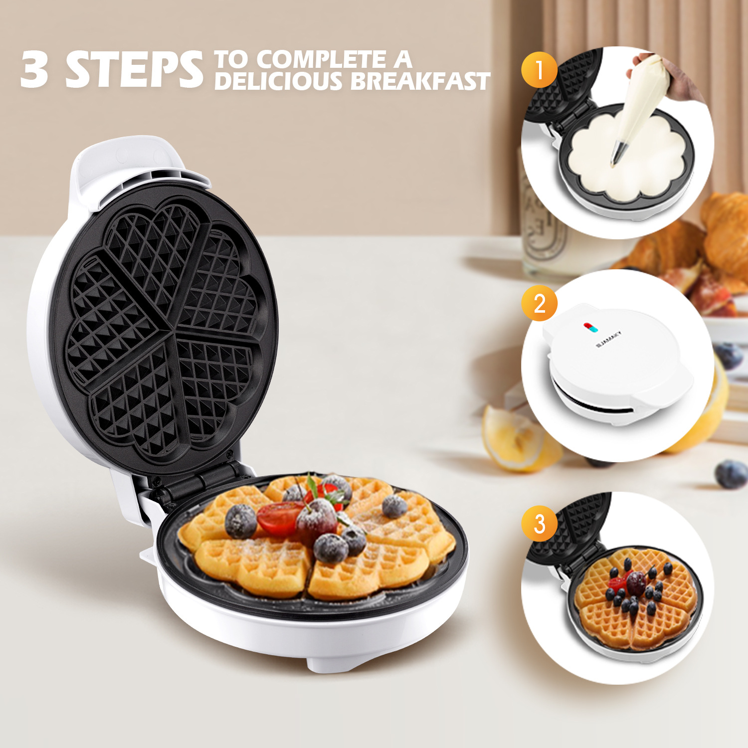 Breakfast Waffle Molds Egg Cak - Egg Waffle Pan のレビューと価格