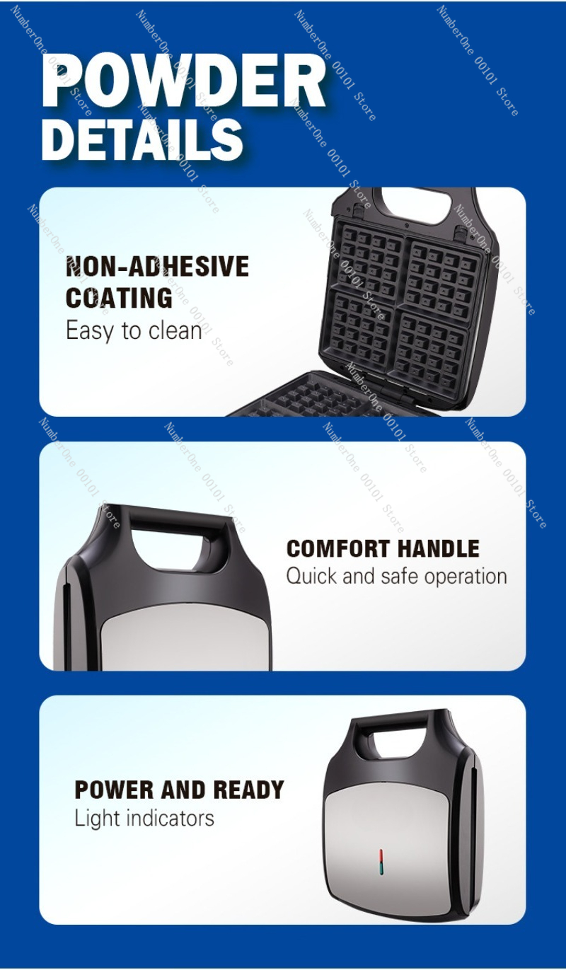 Household Small Multipurpose 3 - Egg Waffle Pan のレビューと価格