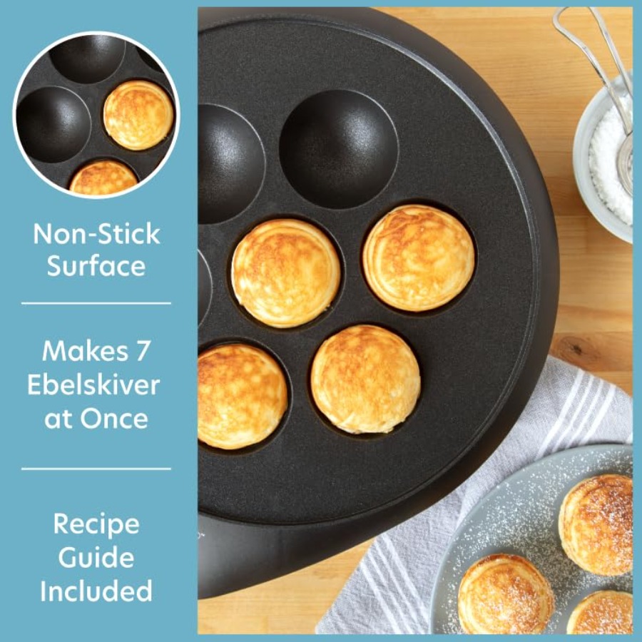 Ebelskiver Maker- Electric Non - Takoyaki Grill Plate のレビューと価格