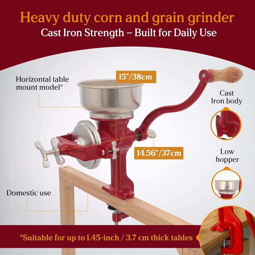 Manual Corn Grain Grinder Cast - Cast Iron Corn のレビューと価格