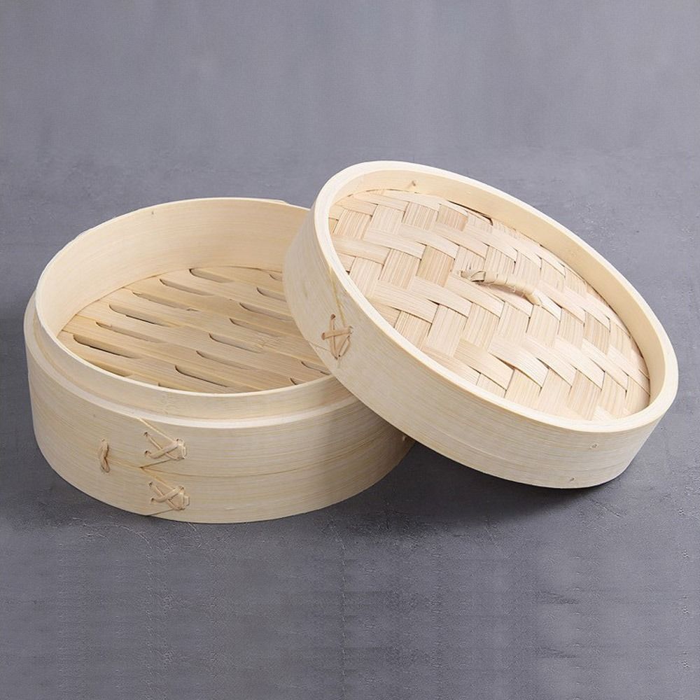 Bamboo Steamer Basket with Lid - Bao Steamer Bamboo のレビューと価格