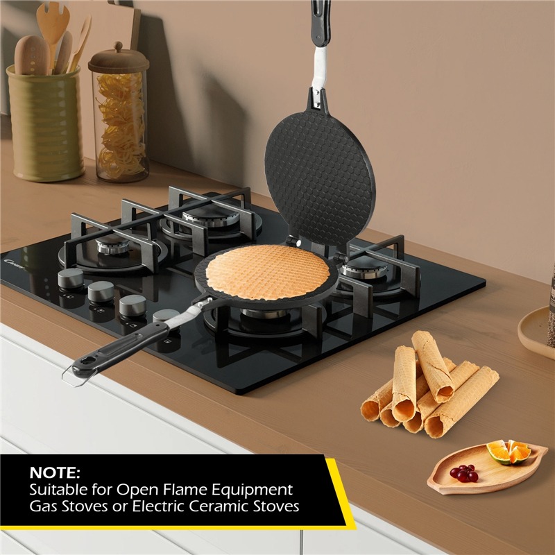 22cm Non-Stick Egg Roll Waffle - Waffle Cone Maker のレビューと価格