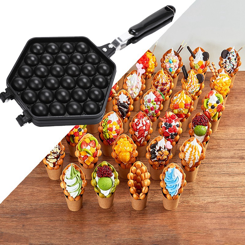 Egg Bubble Cake Baking Pan Mol - Egg Waffle Pan のレビューと価格