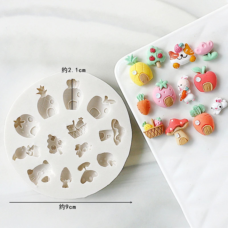 Cute Bunny Bear Carrot House S - Bunny Cake Mold のレビューと価格