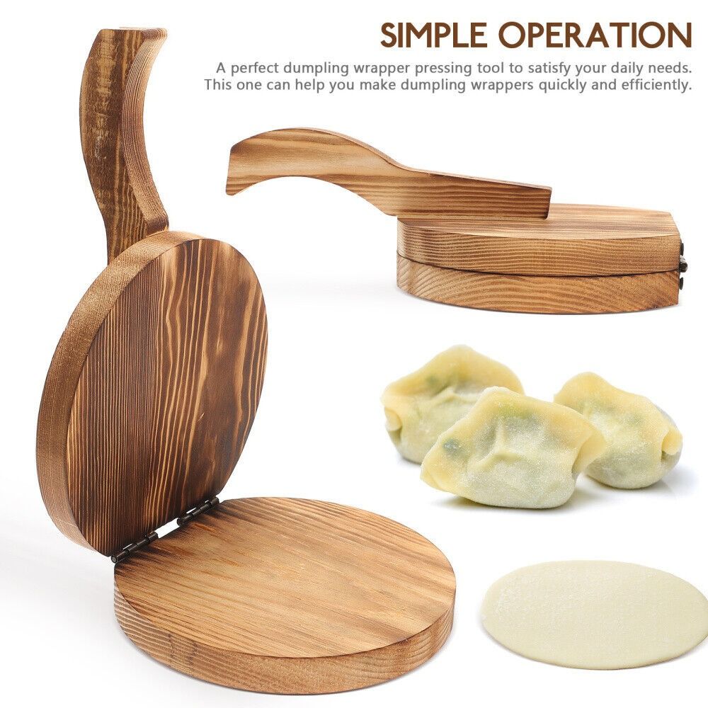 Wooden Dough Presser Chapati P - Dumpling Press Set のレビューと価格