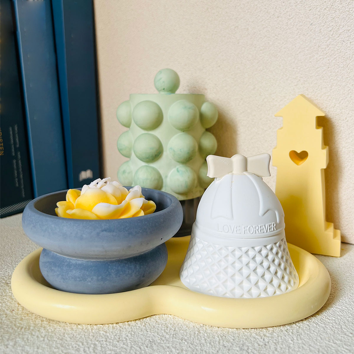 Bubble Jar Candle Vessel Concr - Donut Mold Silicone のレビューと価格