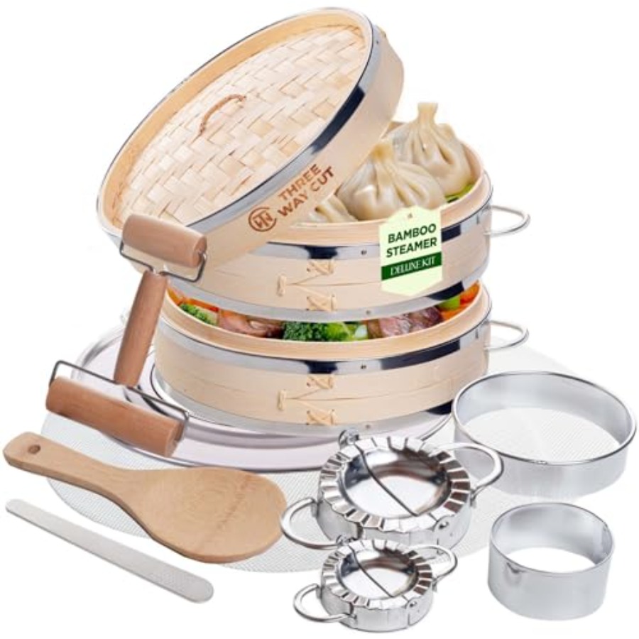 2-tier 10 Bamboo Steamer with  - Bao Steamer Bamboo のレビューと価格