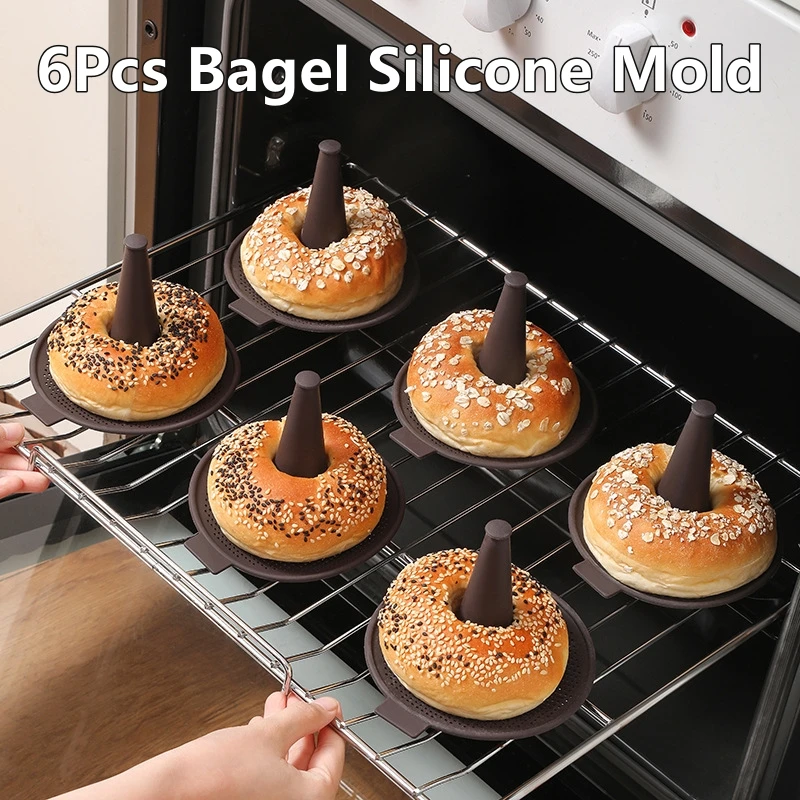 6Pcs Bagel Tools Silicone Mold - Donut Mold Silicone のレビューと価格