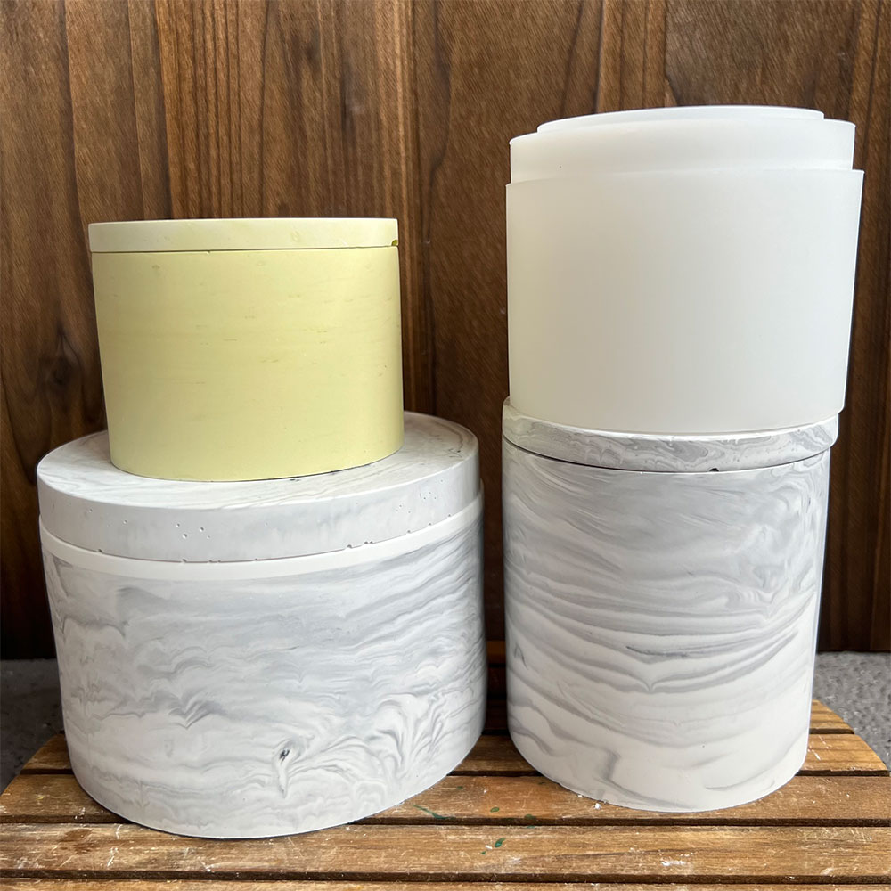 Round Cement Candle Canister S - Potsticker Mold のレビューと価格