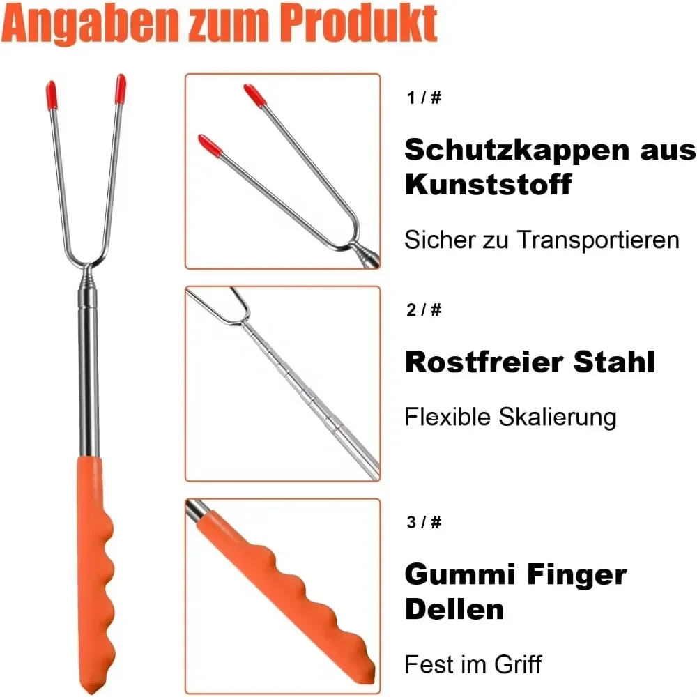 New BBQ Forks Telescopic  Barb - Corn Dog Stick のレビューと価格