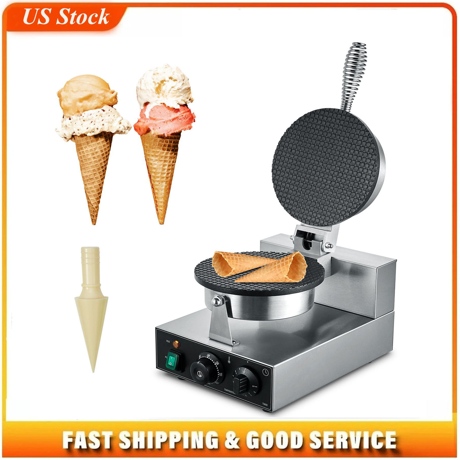 Electric Ice Cream Cone Maker, - Waffle Cone Maker のレビューと価格